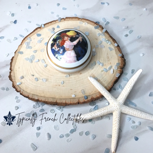 Vtg Renoir Painting Ternet Limoges Trinket Box. - Picture 2 of 5